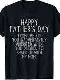 Funny Step Dad Father Day Gift Joke Stepson Inherited Humor Sarcastic Unisex Tee