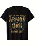Whole Armor Of God Ephesians 6 11 Prayer Unit Christian Graphic Tee for Men Women, Bible Verse Short Sleeve T-Shirt, Casual Crew Neck Top for Church Gift