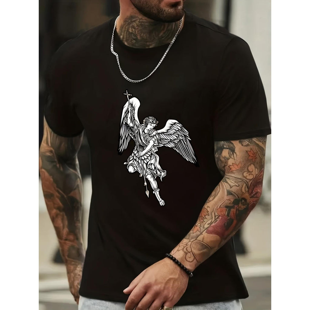 Summer Men'S Casual Stylish Short-Sleeve Print Round-Neck T-Shirt