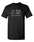 You Read My Shirt Thats Enough Social Interaction Funny Introvert Graphic Tee for Men Women, Hilarious Anti Social Humor Short Sleeve T-Shirt, Casual Crew Neck Top for Daily Wear