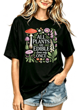 All Plants Are Edible T Shirt Botanical Humour Funny Mushroom Plant Graphic Tee
