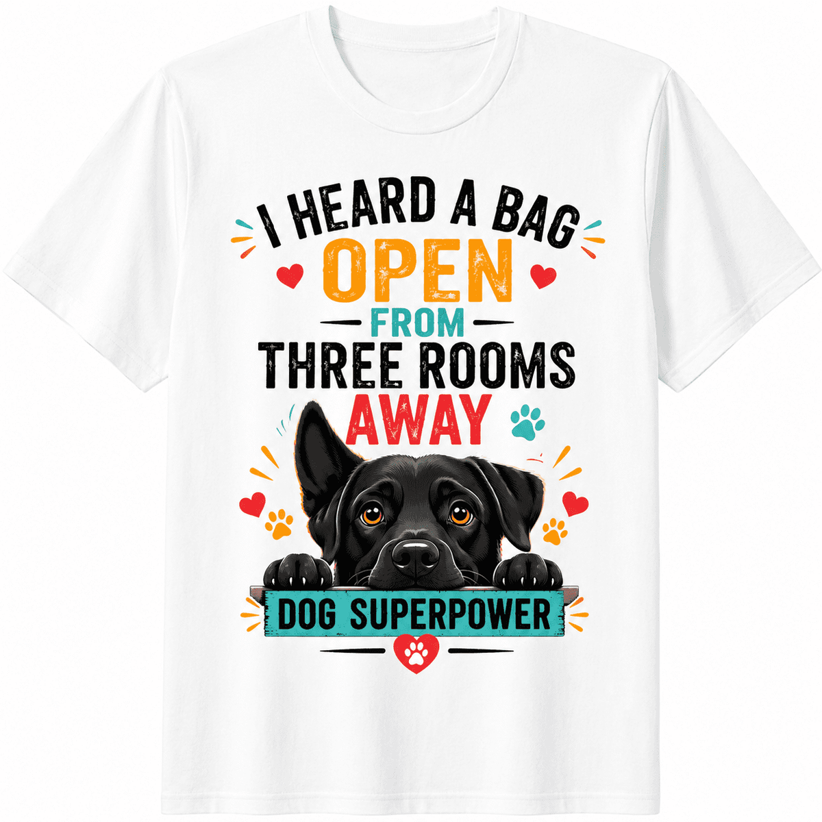 Funny Dog Lover Graphic T-Shirt for Adults, Vintage Sunset Cute Black Dog Watching Food Tee, Humor Pet Lover Shirt, Unisex Casual Short Sleeve Graphic Tee Gift for Men Women
