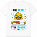 Funny Duck Graphic T-Shirt for Men Women, Age Mode Still Loading Meme Shirt, Cute Cartoon Duck Humor Tee, Novelty Gift for Friends Family Casual Wear