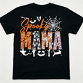 Spooky Halloween Graphic Tee for Women men, Cute Bat Pumpkin Ghost Print Short Sleeve T-Shirt, Casual Crew Neck Top for Halloween Party Costume Gift