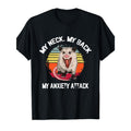 My Neck My Back My Anxiety Attack Opossum Sunset T-Shirt Funny Crew Neck Tee with Stylish Print Casual Travel Clothing