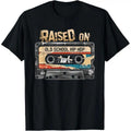 Raised On Old School Hip Hop Tshirt Cassette Graffiti Rap T-Shirt 100% Cotton Unisex Comfortable Casual Sports Tee plus  size  top,back to school,back to school shopping