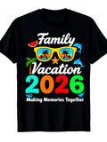 Family Vacation 2026 Making Memories Together Graphic T-Shirt, Unisex Soft Cotton Crew Neck Top, All Season Tropical Beach Tee, Matching Group Outfit For Summer Family Trips