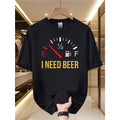 Men's Fun "I Need Beer" Beer-Themed T-Shirt - Soft and Breathable Crew Neck Short Sleeve Tee, Suitable for Casual Outings, Parties, and Daily Wear - A Gift for Beer Lovers