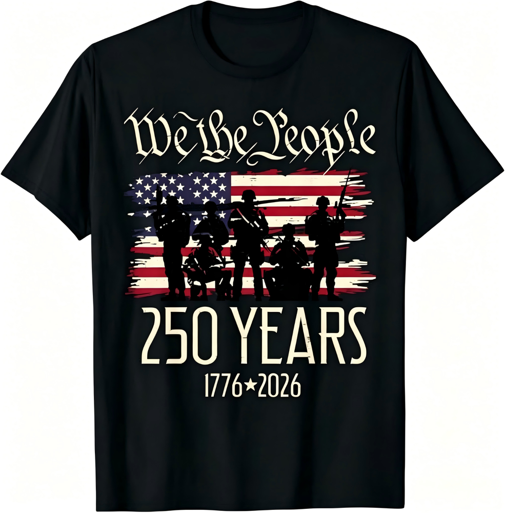 250 Years Flag Anniversary American Birthday Patriotic Independence Unisex Tee